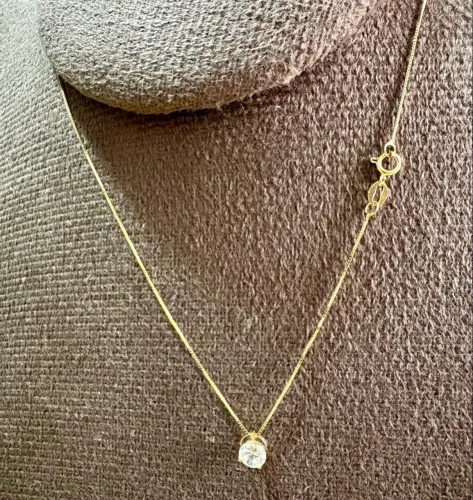 Corrente ouro 18k com ponto de luz