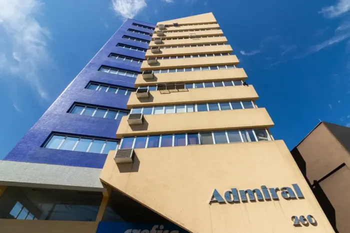 Sala comercial 49m² com ar, 1 vaga, Condomínio Admiral, Barueri