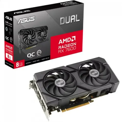 PLACA DE VÍDEO AMD RADEON RX 7600 8GB ASUS DUAL OC EDIDITON
