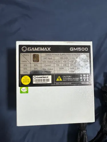 Fonte Gamemax 500w 80 plus