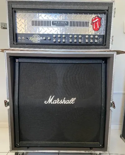 Vendo Mesa Boogie Dual Rectifier Head 100watts + Caixa Marshall 4x12 - tudo com case