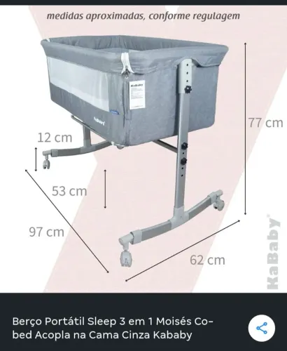 Berço Moisés com abertura para cama