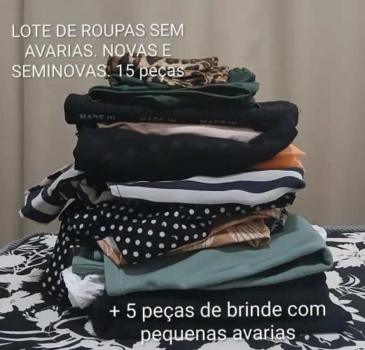 Desapego lote de roupas novas e seminovas mais brinde de 5 peças Tamanhos variados