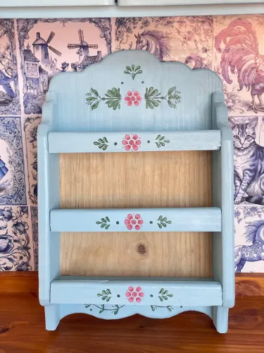 Porta tempero de madeira vintage