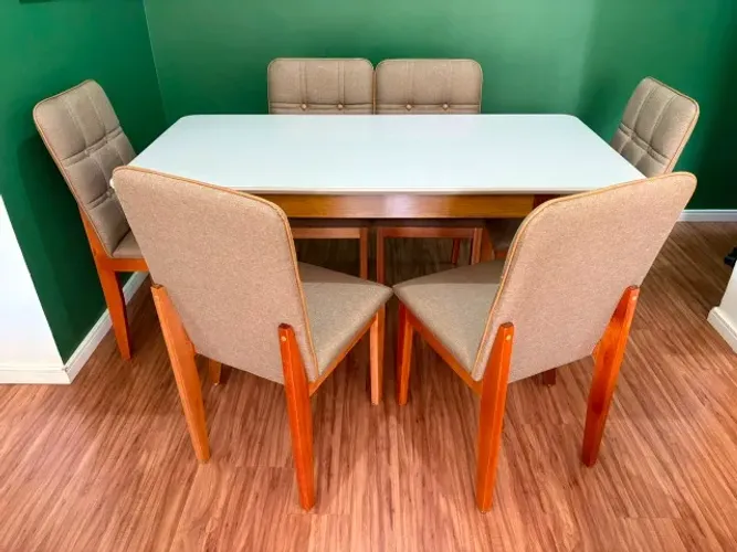 Conjunto de Mesa de Jantar | 6 Cadeiras