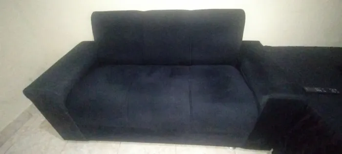 Sofá 3 Lugares Confortável Preto