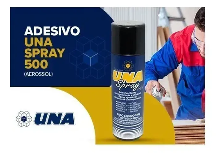 Cola Alta Temperatura Spray Para Tecidos Automotivos Una 500ML