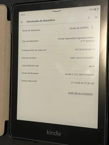 Kindle 11a Geração Paperwhite Signature 32gb