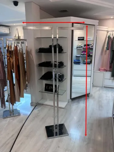 2 Araras de Roupas Alumínio