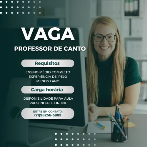 Vaga para professor de canto