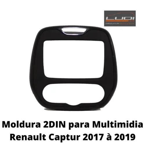 Moldura 2DIN para Multimidia Renault Captur 2017 à 2019