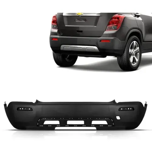 Parachoque Traseiro Chevrolet Tracker 2014 à 2016 - Preto Texturizado - TYG