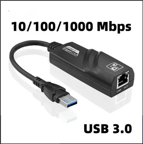 Adaptador Ethernet Usb 3.0 Rede Gigabit Rj45 10/100/1000