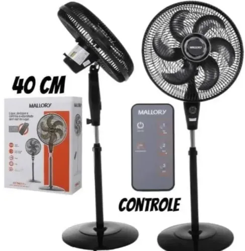 Lacrado - Ventilador de Coluna 40cm 6 Hélices Air Timer com Controle Remoto 140W 220V