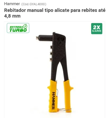 Alicate rebitador