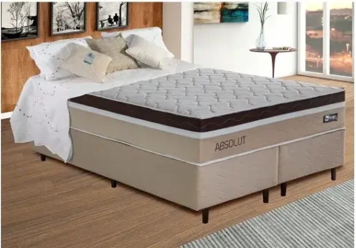 Cama queen com Molas ensacadas e espuma D28 Nova