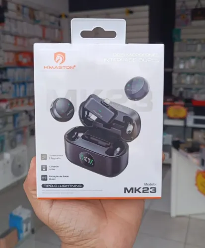Microfone Sem Fio lapela HMaston Duplo Tipo-C + Lightning ? ENTREGA EM SÃO LUÍS