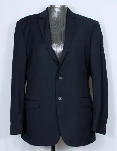 Blazer social alfaiataria masculina azul marinho slim fit fideli - Veste 52 - Ref. 4894