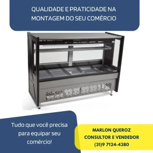 Balcão de Açougue 1,75 Novo Polar Preto