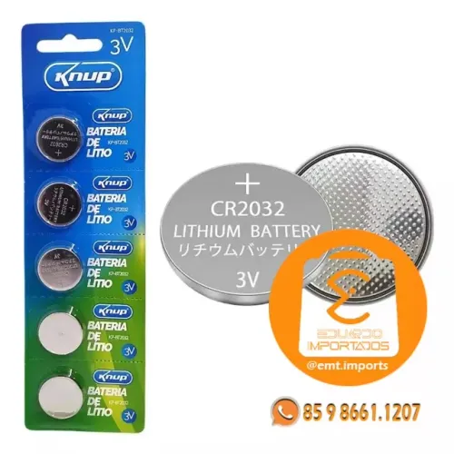 Bateria de Lítio 3V CR2032 Knup KP-BT2032
