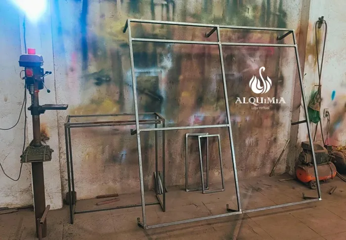 ARARA DE COLUNA ESTILO INDUSTRIAL 2,00 x 2,00 MT