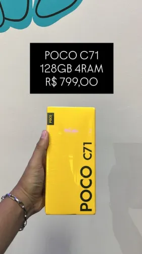 POCO C71 / 128GB / 4RAM / R$ 799,00 | Novo Lacrado | Loja Física