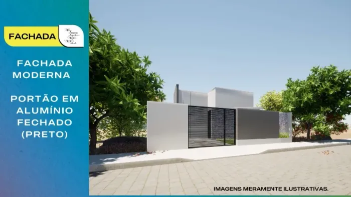 CASA VILA SOLAR COM 2 QUARTOS 60M² TODA  MURADA, LAJE  PELO MCMV