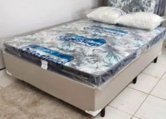 Cama Box Casal  D20 com Colchão Ortosleep