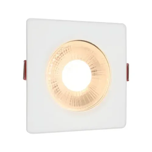 Spot Led Smd 7w Dicróica Direcionavel Quadrado Branco Quente