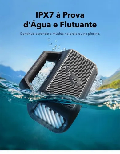 Caixa de som Soundcore Soundcore Boom 2 Anker 80w Preto Som Potente e à Prova D'água!