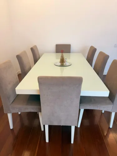 Mesa de Jantar Laca 8 cadeiras laqueada