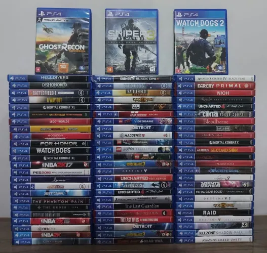 Coleção de jogos PS4 - Diversos títulos - Lista completa e preços na descrição