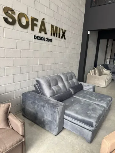  SOFÁ 2.10 RETRÁTIL E RECLINÁVEL VELUDO FRETE GRÁTIS ENTREGA EM ATÉ 72HS 