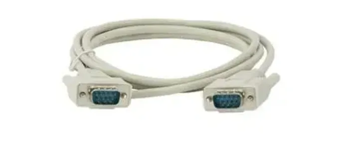 CABO SERIAL RS232 DB9 MACHO x DB9 MACHO 1,4M 9 pinos Emborrachado Cinza