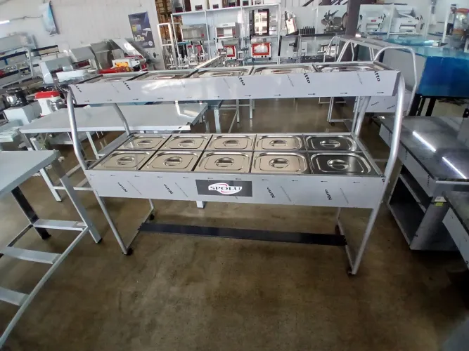 Buffet Combinado Inox 10 Cubas Quentes 5 Frias inox Spolu