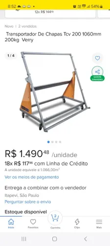 Carrinho transporte MDF