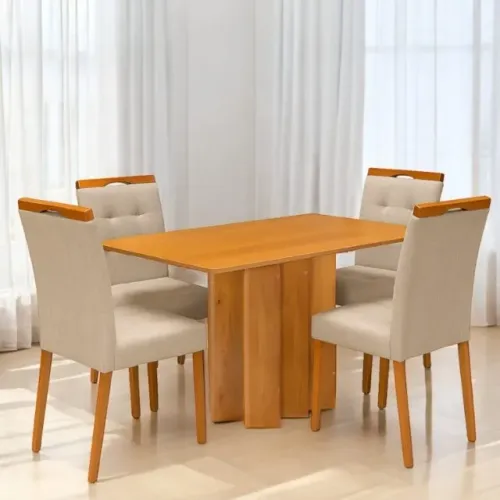 Mesa Recife 1,20 cm com 4 Cadeiras Pronta Entrega.