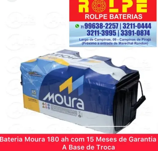 Bateria 180 ah \\\Moura \A Base de Troca