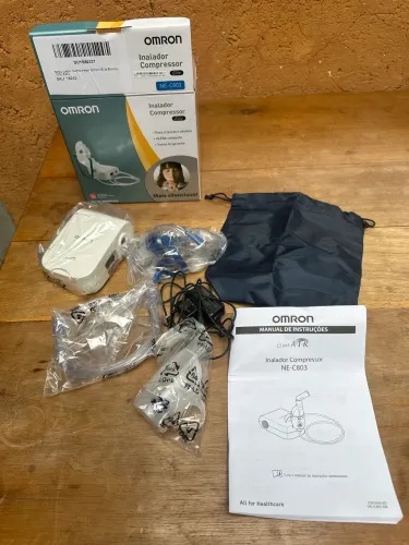 Nebulizador Omron NE-C803 - novo, nunca usado, completo
