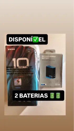 Go pro Hero 10 black com 2 baterias 