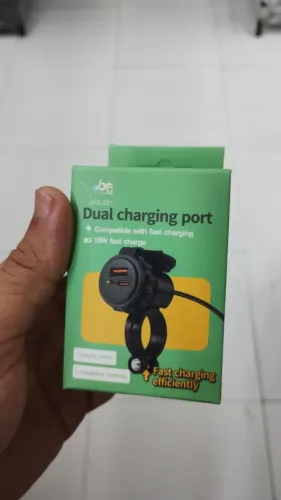 Carregador para moto USB e Tipo C