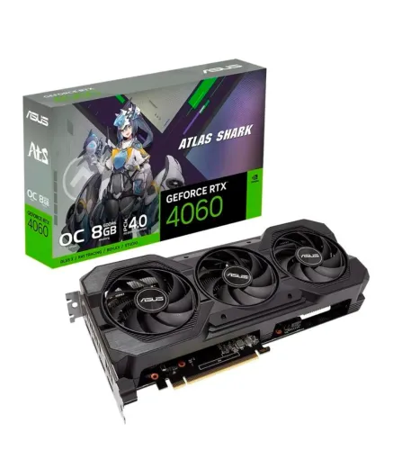Placa de Vídeo ASUS RTX 4060 8G V2 Triple Fan Seminova <br>ATS OC ASUS NVIDIA GeForce, 8GB