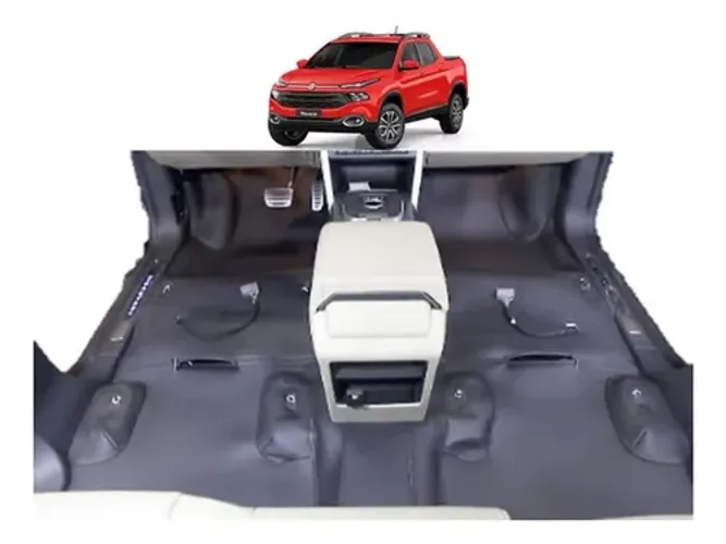 Tapete Couro Emborrachado Assoalho Fiat Toro 2016 A 2022