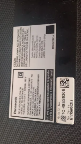 Tv Panasonic com defeito 