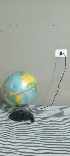Globo terrestre com iluminação, decorativo