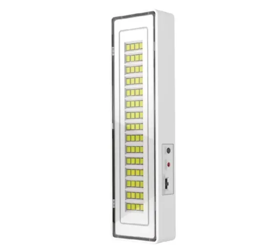 Luz luminária de emergência recarregável 60 leds 15 cm bivolt