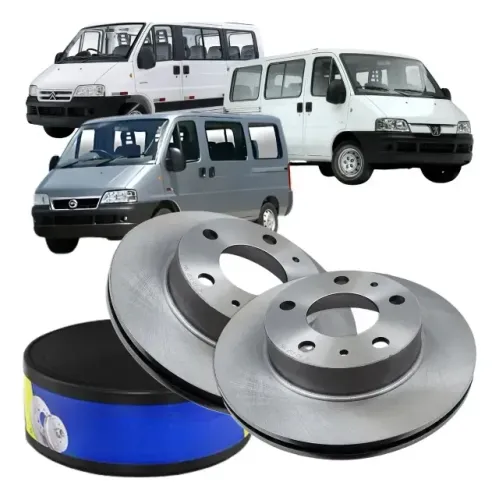 Par ( 02 ) Disco De Freio Dianteiro Ventilado Ducato Jumper Aro 16