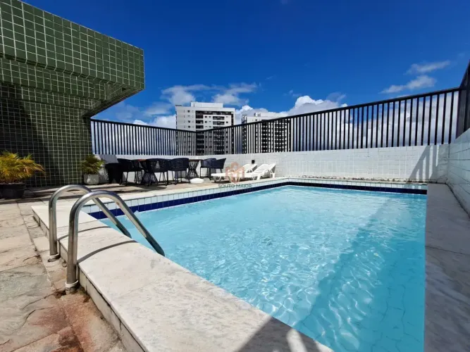 Apt 72m2 3 quartos 2 suites 2 vagas com piscina salao de festas Boa Viagem