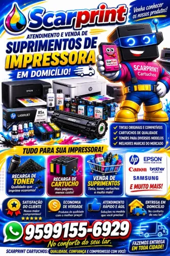 Suprimentos vendas e recargas de impressoras 
