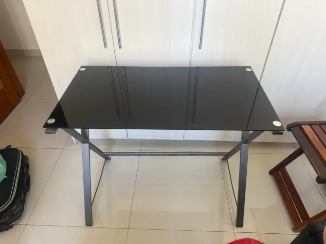 Mesa de escritório tampa de vidro